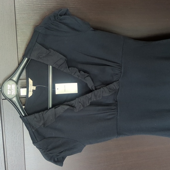 Black Ruffled V-Neck Top + Pink Cap Sleeve Top - XS NWT - Picture 4 of 7